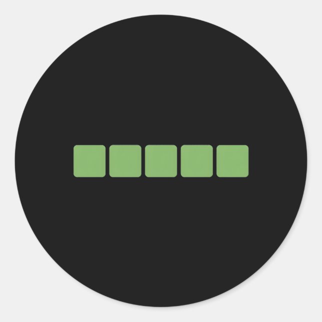 Wordle Classic Round Sticker (Front)