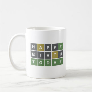 Wordle Happy Birthday Today, Wordle Birthday Coffee Mug