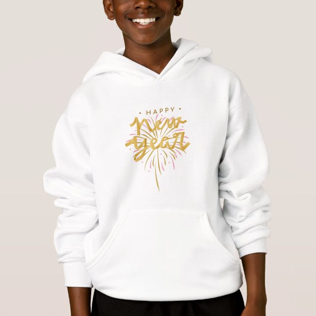 Wordle Happy New Year  Hoodie (Front)