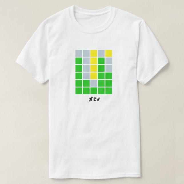 Wordle  Phew gift wordle Phew, birthday present T-Shirt (Design Front)