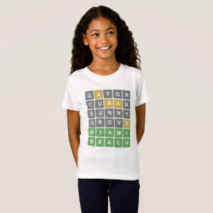 Wordle Puzzle "Miami Beach"  T-Shirt 4