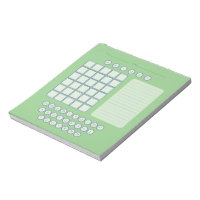 Wordle Scratch Pad Notepad - Green