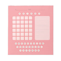 Wordle Scratch Pad Notepad - Pink