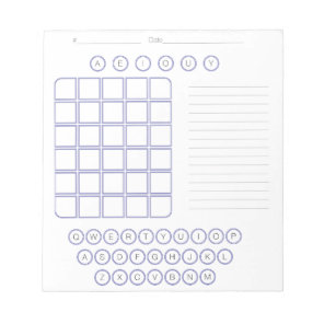 Wordle Scratch Pad Notepad - White