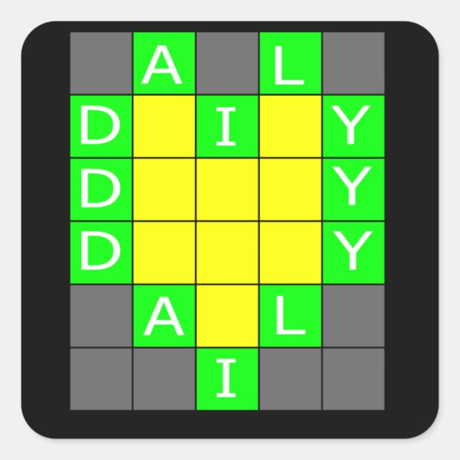 Wordle Square Sticker (Front)