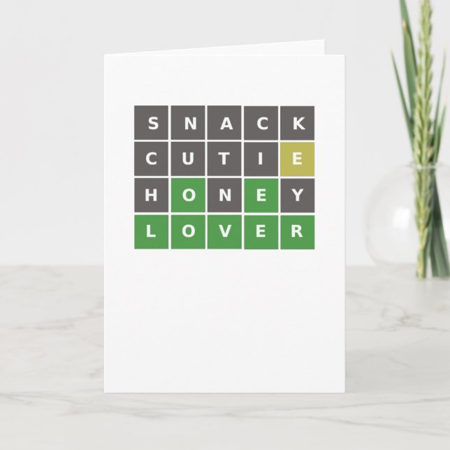 Wordle Valentine's / Anniversary Card (Front)