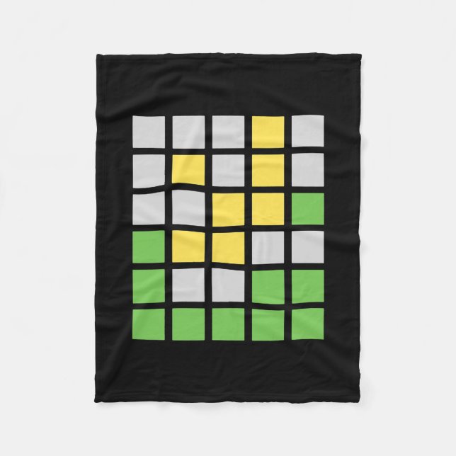 Wordle Word Game Gift  Fleece Blanket (Front)