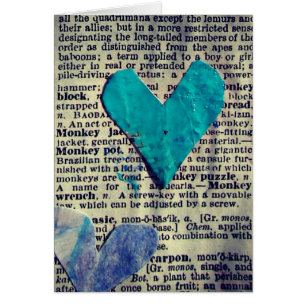Words and Hearts Abstract Collage, All Occasion Cards