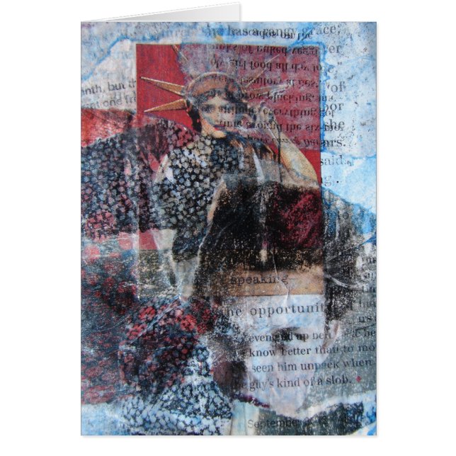 Words and Women Abstract Collage, All Occasion Cards (Front)