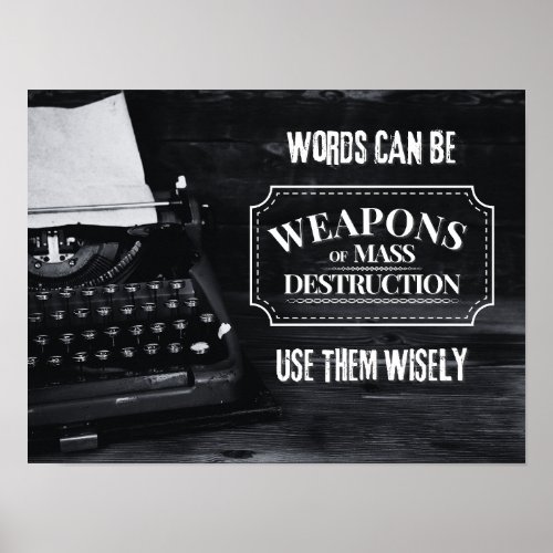 Words Can Be WMDs _ Tactical Typing Poster