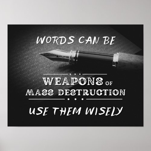 Words Can Be WMDs _ The Pens Might Poster