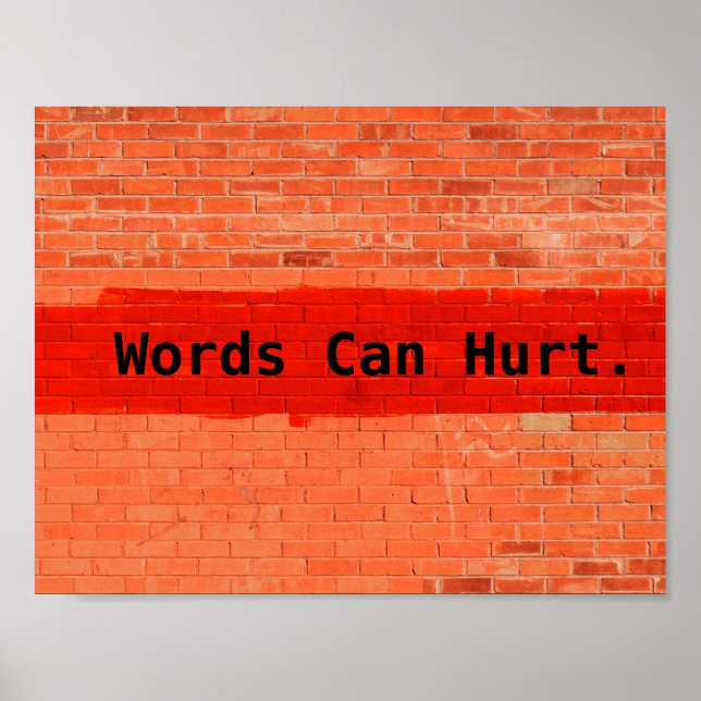 "Words Can Hurt" Poster (Front)