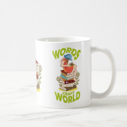 âœWords Craft Worldâ Book Lovers Day World Book Day Coffee Mug