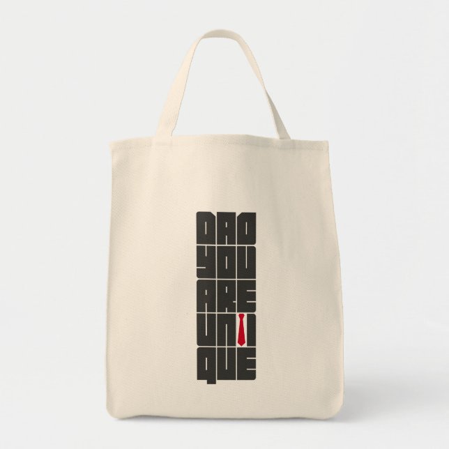 Words Dad You Are Unique Tote Bag (Front)