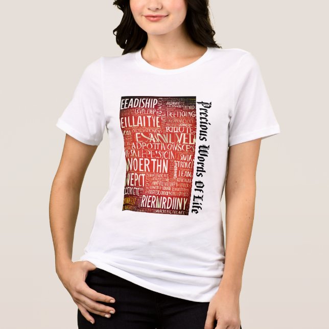 Words Deliver Inspiring Message for Everyday Wear- Tri-Blend Shirt (Front)