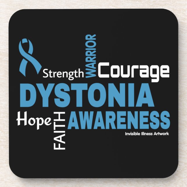 Words...Dystonia Beverage Coaster (Front)