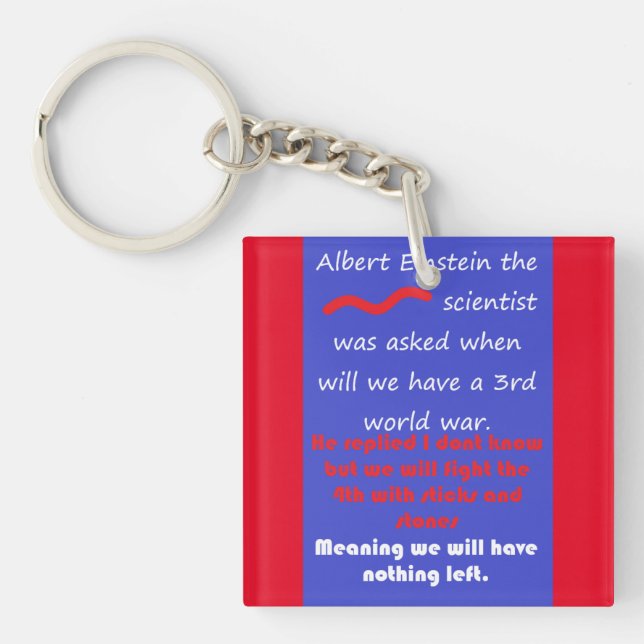 WORDS EDUCATION MATHS SCIENCE IDEAS KEYCHAIN (Front)