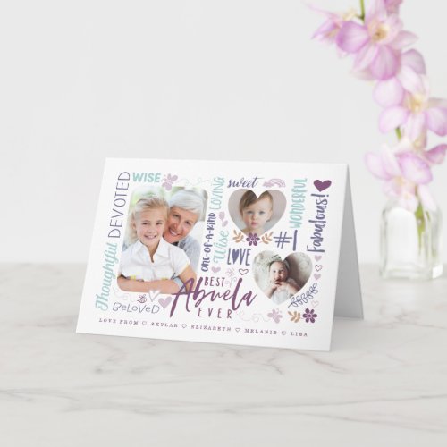 Words for Best Abuela Ever Any Occasion Photo Card