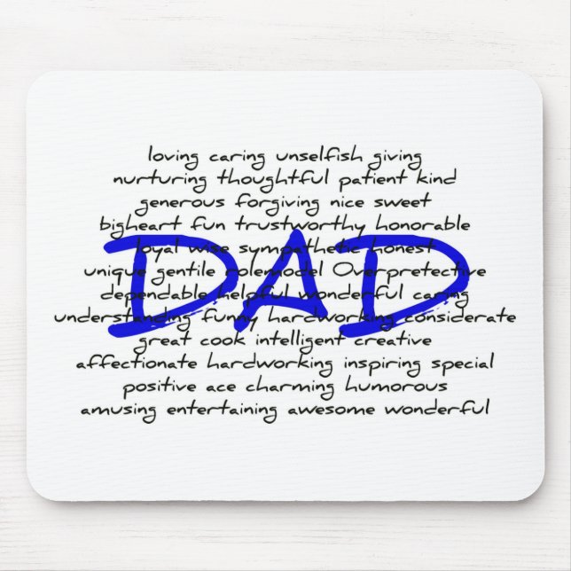 Words For Dad Mouse Pad (Front)