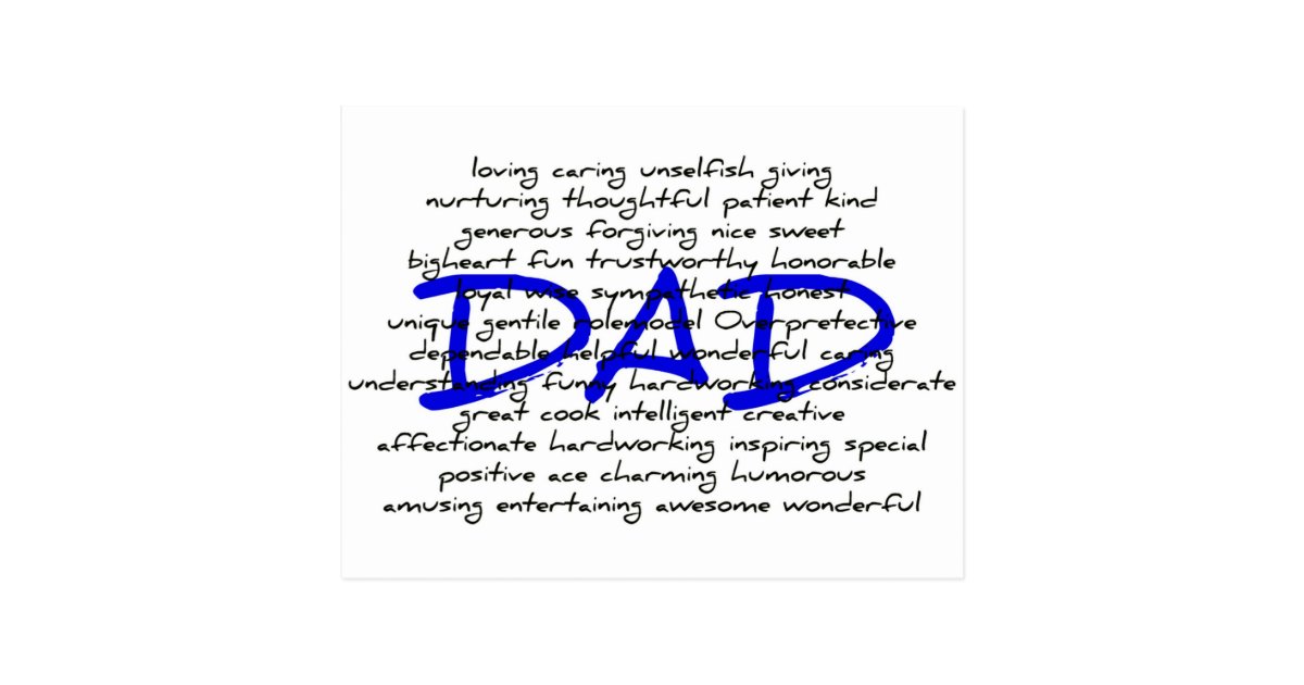 words-for-dad-postcard-zazzle