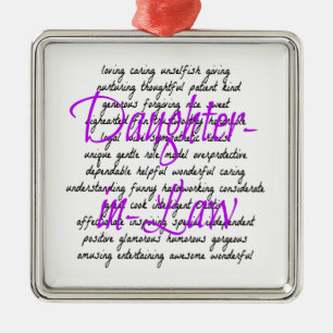 Words for Daughter-in-Law Metal Ornament