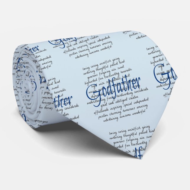 Words for Godfather Neck Tie (Rolled)
