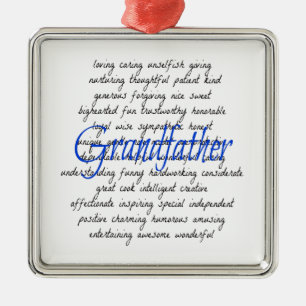 Words for Grandfather Metal Ornament
