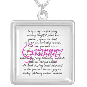 Words for Granny Silver Plated Necklace