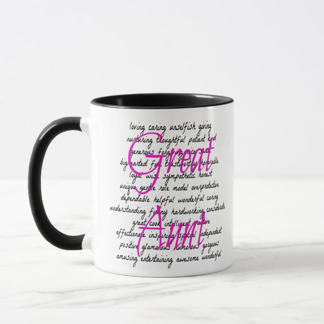 Words for Great Aunt Mug (Left)