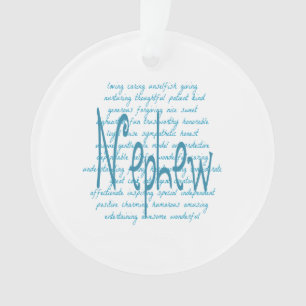 Words for Nephew in Blue Ornament