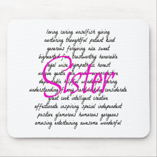 Words for Sister Mouse Pad
