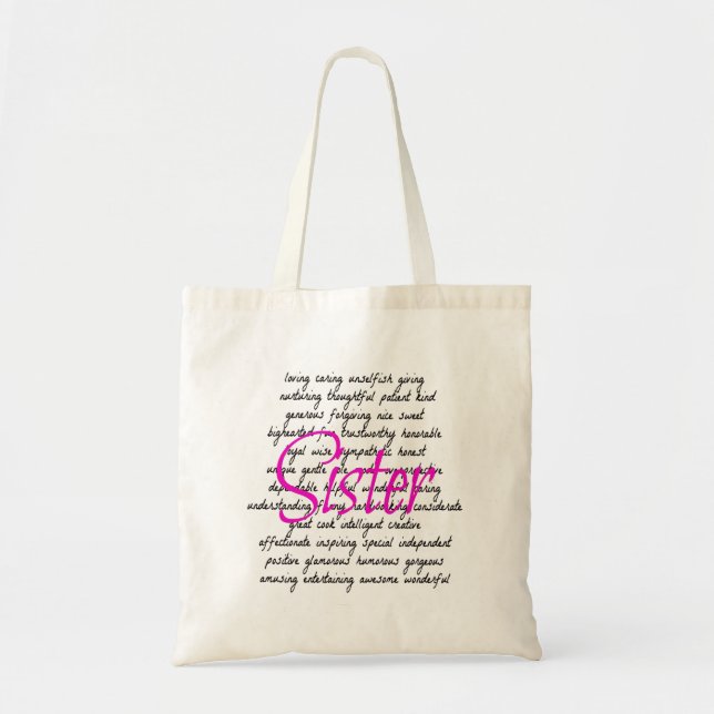 Words for Sister Tote Bag (Front)