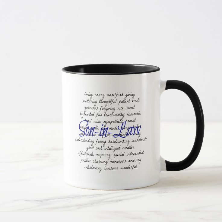 Words for Son-in-Law Mug | Zazzle