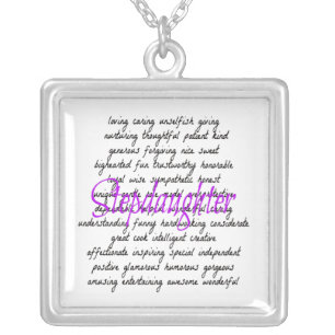 Words for Stepdaughter Silver Plated Necklace