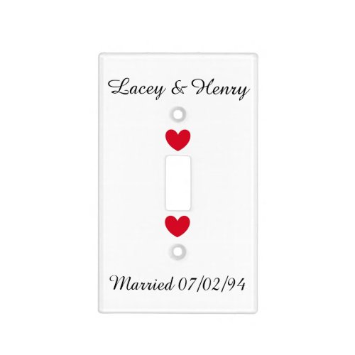 Words  Hearts Light Switch Cover