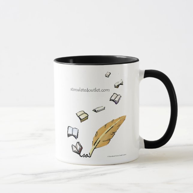 Words In Flight ringer mug (black) (Right)