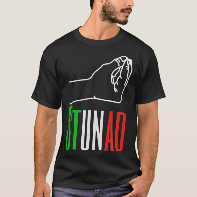 Words in Italian Stunad Italian Funny Italy Gift T-Shirt (Front)