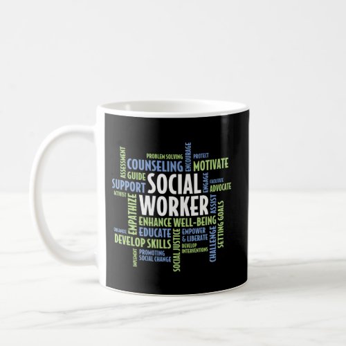 Words _ Lcsw Social Work Month For Social Worker Coffee Mug
