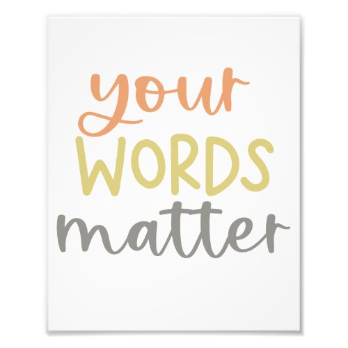 Words Matter SLP office decor print