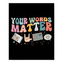 Words Matter Speech Therapy Language Pathologist M Poster