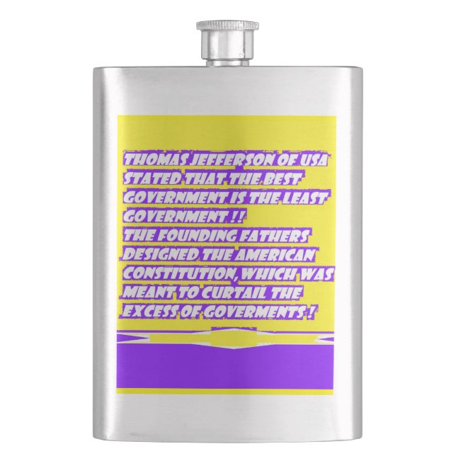 Words message graphics about AMERICA Flask (Front)