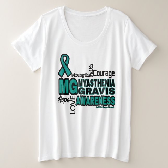 Words...Myasthenia Gravis Plus Size T-Shirt (Design Front)