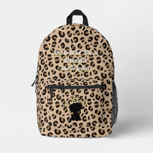 Words of Affirmation Cheetah Print Backpack