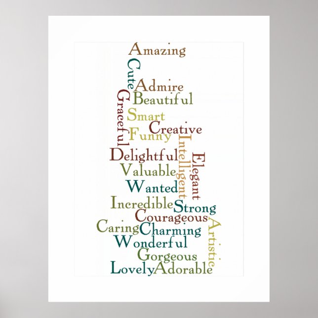 Words of Affirmation Poster (Front)
