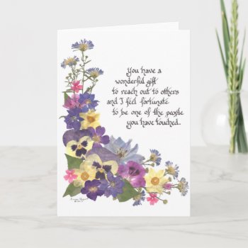 Words Of Appreciation Card by SimoneSheppardDesign at Zazzle