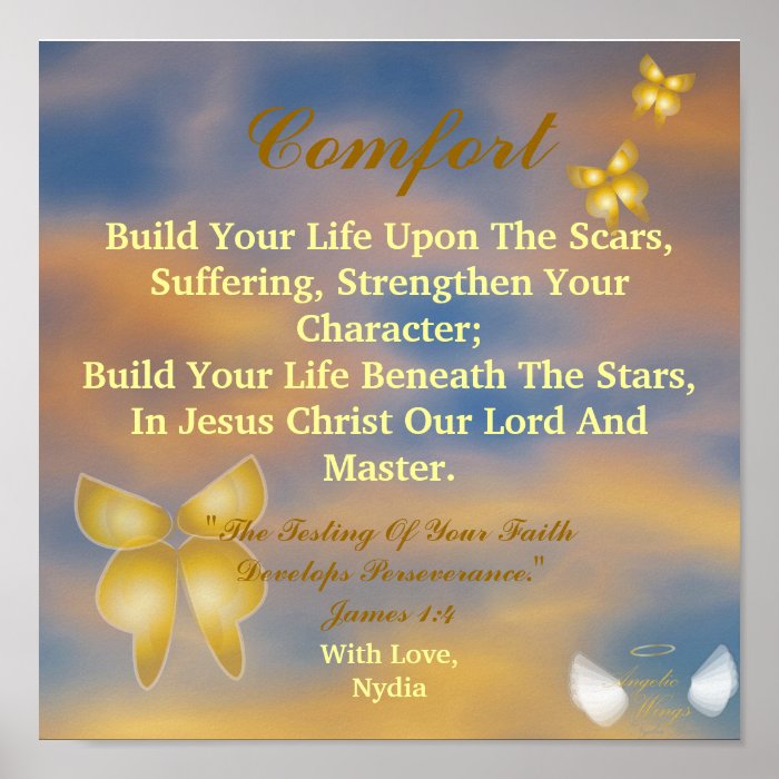 Words Of Comfort   Customize Poster