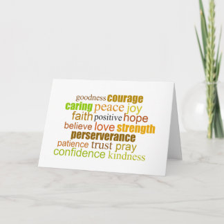 Words of Encouragement Card