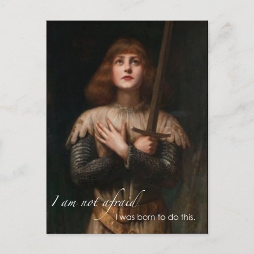 Words of encouragement from St Joan of Arc Postcard