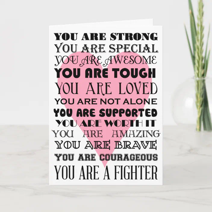 Words Of Encouragement For Cancer Words Of Encouragement Get Well Or Cancer Card | Zazzle.com