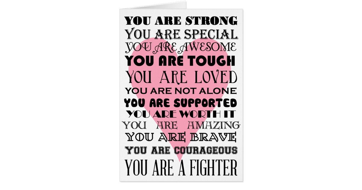 Words of encouragement get well or cancer card  Zazzle.com